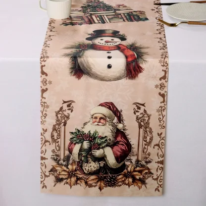 Chemin de Table de noël du père noël, décoration de joyeux noël pour la maison, décor de Table de fête de noël 2025, nouvel an 2026 — image 24