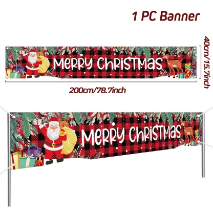 Bannière extérieure de noël, décorations de joyeux noël pour la maison, décor extérieur de noël, bonne année 2025, 2026 — image 11