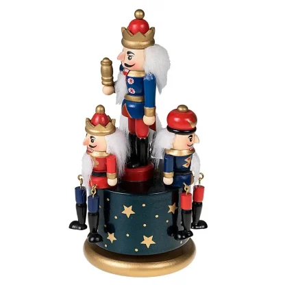Boîte à musique rotative colorée peinte à la main pour Noël, Casse-Noisette drôle, FigAuckland, Décoration — image 17
