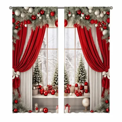 Rideaux de Noël semi-occultants, lot de 2 — image 10