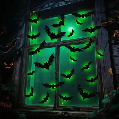 Chauves-souris 3D lumineuses LED à coller — image 9