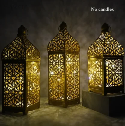 Lanterne marocaine en métal, porte-bougie — image 3