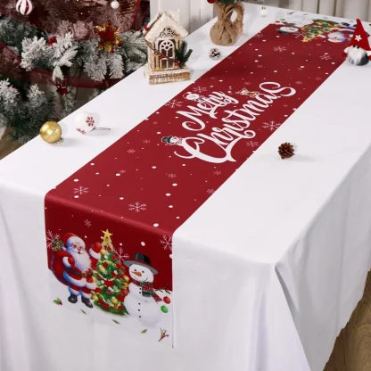Chemin de Table de noël du père noël, décoration de joyeux noël pour la maison, décor de Table de fête de noël 2025, nouvel an 2026 — image 18