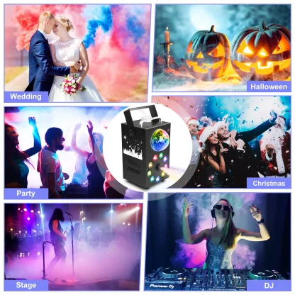 U'King 700W Machine à fumée sans fil télécommande effet brumisateur 3in1 LED RGB lumière de scène Machine à brouillard DJ Halloween noël — image 5