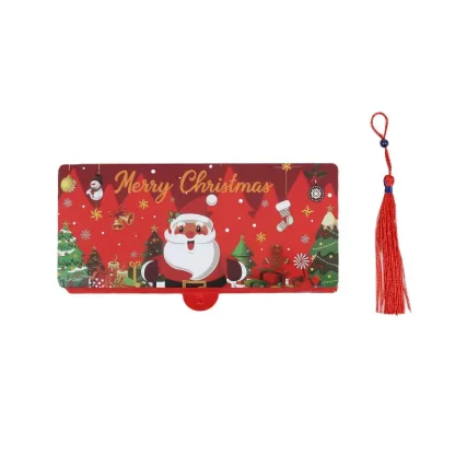 Carte de billets de banque pliante de noël, enveloppe de carte d'argent du père noël, décorations de joyeux noël pour la maison — image 24