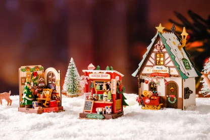 Kits de construction de maisons miniatures Rolife, kit de maison miniature DIY, décoration de cheminée de Noël pour adultes, cadeau de Noël — image 14