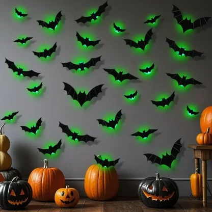 Chauves-souris 3D lumineuses LED à coller — image 11