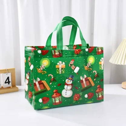 Sac cadeau de Noël Père Noël et bonhomme de neige — image 19
