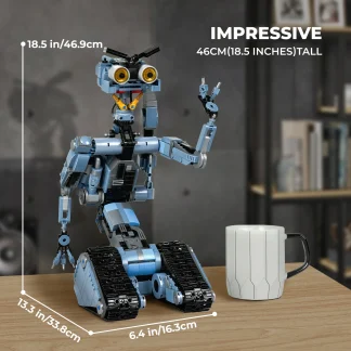Ensemble de blocs de construction robot Johnny 5 de 1176 pièces, modèle de robot à court-circuit, film classique, cadeau de Noël créatif pour les fans adultes