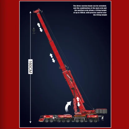 Mould King-Jouet de voiture technique Hurized LTM 17007/17008, camion-grue, modèle d'assemblage de nuit, briques de construction, cadeau de Noël pour enfants, 11200 — image 5
