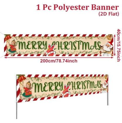 Bannière extérieure de noël, décorations de joyeux noël pour la maison, décor extérieur de noël, bonne année 2025, 2026 — image 36