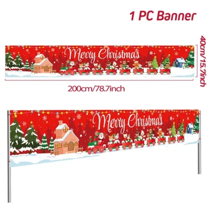 Bannière extérieure de noël, décorations de joyeux noël pour la maison, décor extérieur de noël, bonne année 2025, 2026 — image 7
