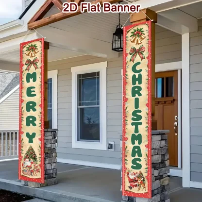 Bannière de porte de noël, Couplet de porte, décoration de joyeux noël pour la maison, décor de noël, nouvel an 2025, 2025 — image 4