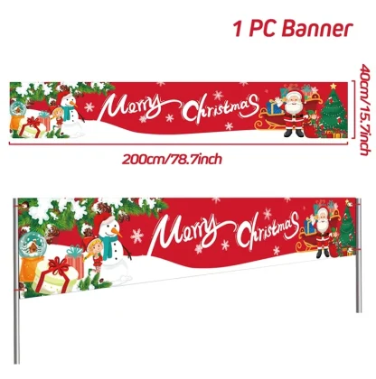 Bannière extérieure de noël, décorations de joyeux noël pour la maison, décor extérieur de noël, bonne année 2025, 2026 — image 12
