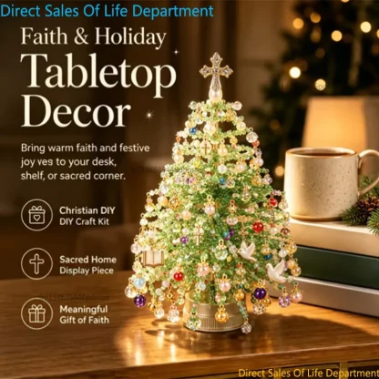 Kit sapin de Noël en perles à assembler, avec lumières — image 3