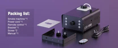 U'King 1500W Machine à fumée RGB 6 LED Machine à brouillard avec télécommande pour DJ Disco fête noël effet de scène brumisateur Machine — image 14