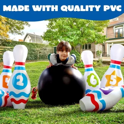 JOYFY 1 ensemble de Bowling gonflable géant pour enfants et adultes, cadeau de fête d'anniversaire de noël, jeux de compétences éducatives, jouet — image 4
