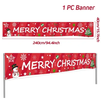 Bannière extérieure de noël, décorations de joyeux noël pour la maison, décor extérieur de noël, bonne année 2025, 2026 — image 20
