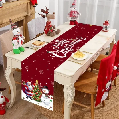 Chemin de Table de noël du père noël, décoration de joyeux noël pour la maison, décor de Table de fête de noël 2025, nouvel an 2026 — image 8