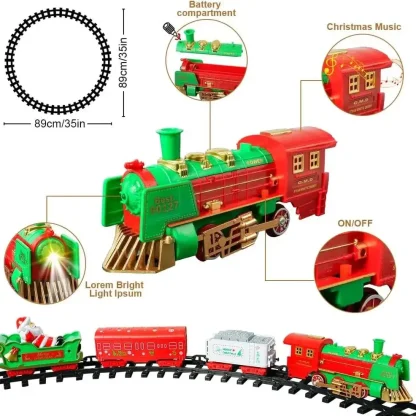 Train de Noël musical et lumineux pour sapin — image 6