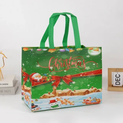 Sac cadeau de Noël Père Noël et bonhomme de neige — image 14