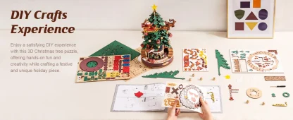 Rolife – Boîte à musique sapin de Noël lumineuse, puzzle 3D — image 16