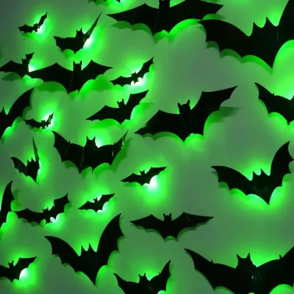 Chauves-souris 3D lumineuses LED à coller — image 8