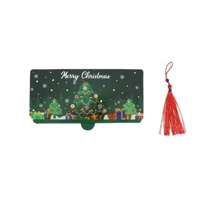 Carte de billets de banque pliante de noël, enveloppe de carte d'argent du père noël, décorations de joyeux noël pour la maison — image 30