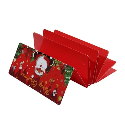 Carte de billets de banque pliante de noël, enveloppe de carte d'argent du père noël, décorations de joyeux noël pour la maison — image 25