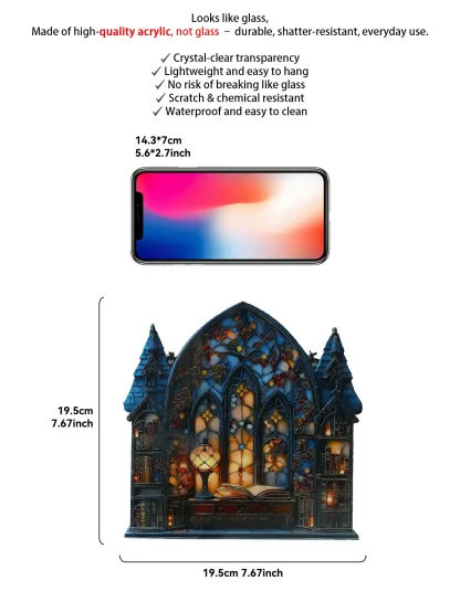 Maison gothique en acrylique à suspendre — image 5