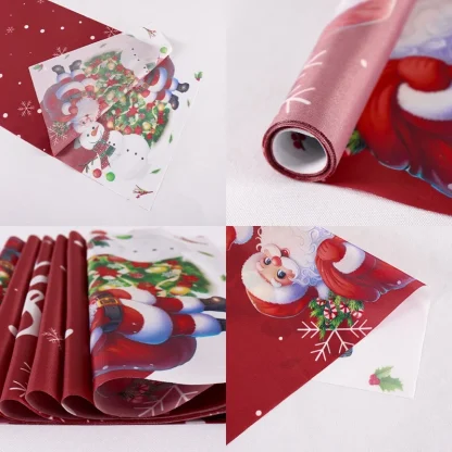 Chemin de Table de noël du père noël, décoration de joyeux noël pour la maison, décor de Table de fête de noël 2025, nouvel an 2026 — image 20