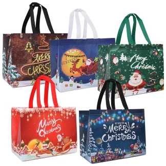 Sac cadeau de Noël Père Noël et bonhomme de neige, sac d'emballage de bonbons, décor à la maison joyeux Noël, fête du Nouvel An, 2024, 2025