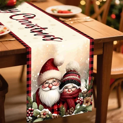 Chemin de Table de noël du père noël, décoration de joyeux noël pour la maison, décor de Table de fête de noël 2025, nouvel an 2026 — image 5