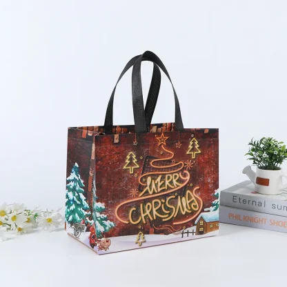 Sac cadeau de Noël Père Noël et bonhomme de neige — image 44