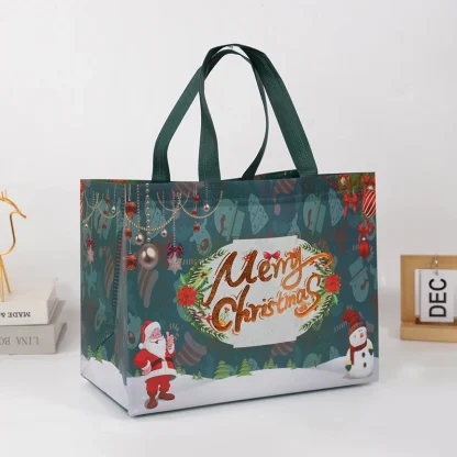Sac cadeau de Noël Père Noël et bonhomme de neige — image 30