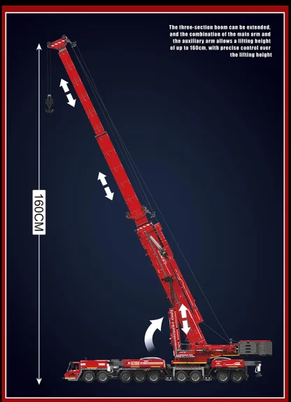 Mould King-Jouet de voiture technique Hurized LTM 17007/17008, camion-grue, modèle d'assemblage de nuit, briques de construction, cadeau de Noël pour enfants, 11200 — image 21