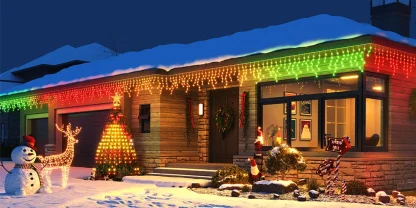 Guirlandes lumineuses de Noël, guirlandes lumineuses intelligentes RGBIC 400 LED avec décoration étoile supérieure, lumières de Noël adressables pour intérieur et extérieur — image 23
