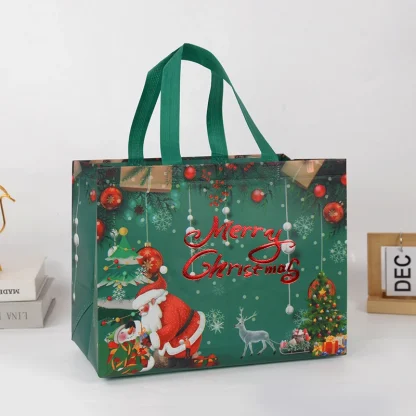 Sac cadeau de Noël Père Noël et bonhomme de neige — image 10