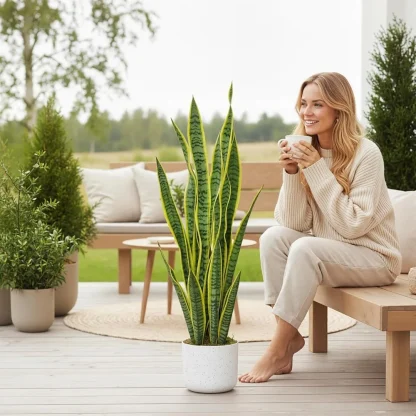Sansevieria artificielle en pot — image 2