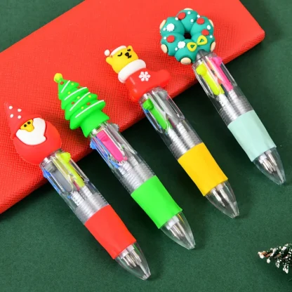 5 à 100 stylos à bille de Noël, 4 couleurs, avec motif de dessin animé, idéal comme cadeau pour les fêtes de Noël, les carnavals, le Nouvel An et la veille de Noël. — image 16