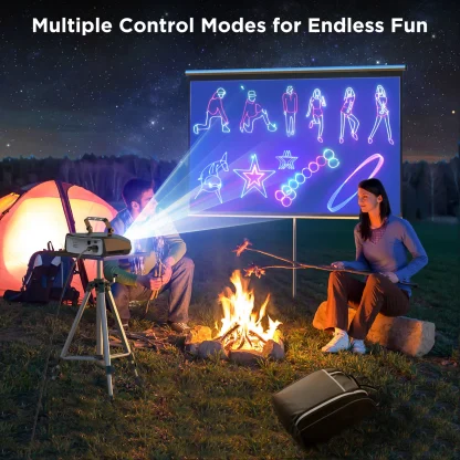 U'King 100W Animation DJ LS Light RGB DJ Disco Party Light 3D Animation LS Projector DMX Control for Christmas Halloween — image 5
