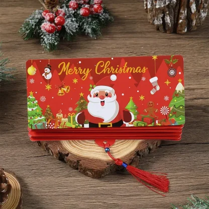 Carte de billets de banque pliante de noël, enveloppe de carte d'argent du père noël, décorations de joyeux noël pour la maison — image 6