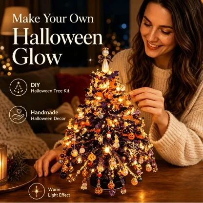 Coffret sapin de Noël en perles à assembler, avec guirlande lumineuse — image 13