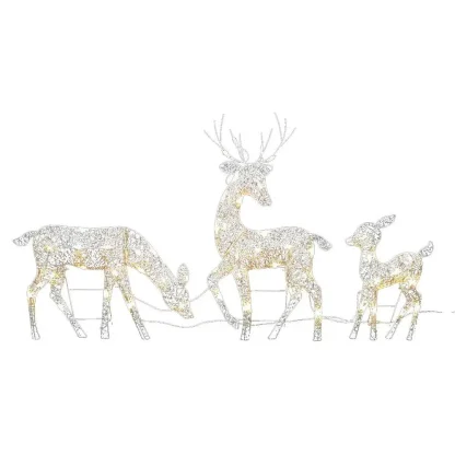 Lampe solaire de noël en forme de renne, alimentée par piles, résiste à l'eau, luminaire décoratif idéal pour un jardin ou un rêve — image 8