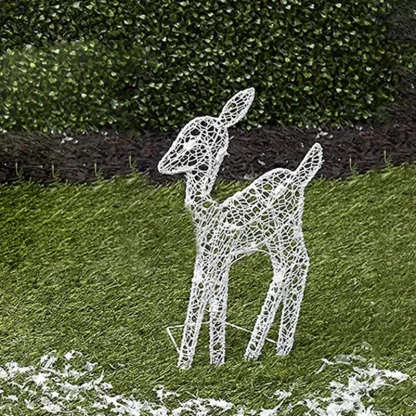 Lampe solaire de noël en forme de renne, alimentée par piles, résiste à l'eau, luminaire décoratif idéal pour un jardin ou un rêve — image 3