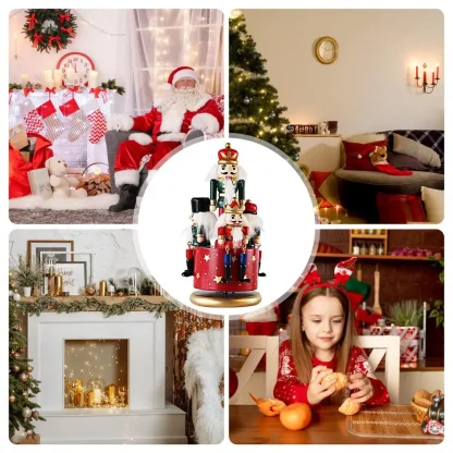 Boîte à musique rotative colorée peinte à la main pour Noël, Casse-Noisette drôle, FigAuckland, Décoration — image 14