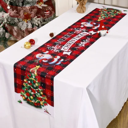 Chemin de Table de noël du père noël, décoration de joyeux noël pour la maison, décor de Table de fête de noël 2025, nouvel an 2026 — image 13