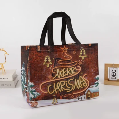 Sac cadeau de Noël Père Noël et bonhomme de neige — image 20