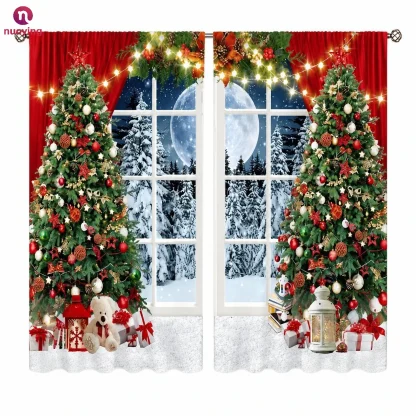 Rideaux de Noël semi-occultants, lot de 2 — image 3