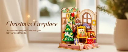 Kits de construction de maisons miniatures Rolife, kit de maison miniature DIY, décoration de cheminée de Noël pour adultes, cadeau de Noël — image 17